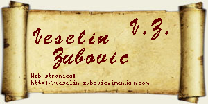 Veselin Zubović vizit kartica